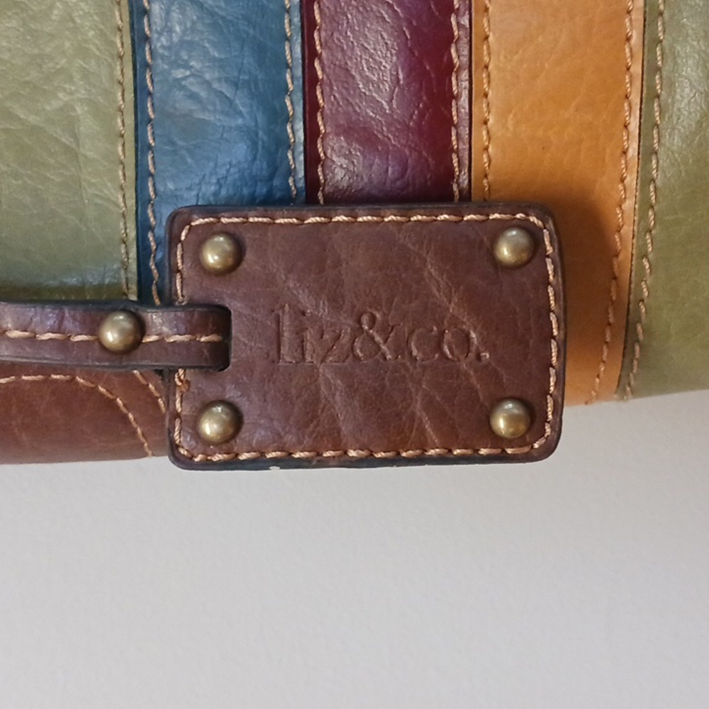 Liz & Co. Striped Vegan Leather Crossbody Bag - Picture 16 of 16